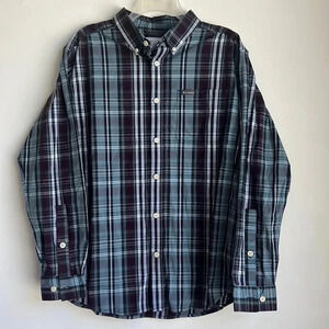 Columbia Long Sleeve Plaid Button Down Collared Shirt, Plaid, Men’s Size Large